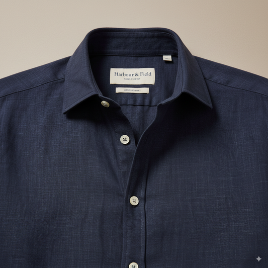 The Linen Summer Shirt – Navy