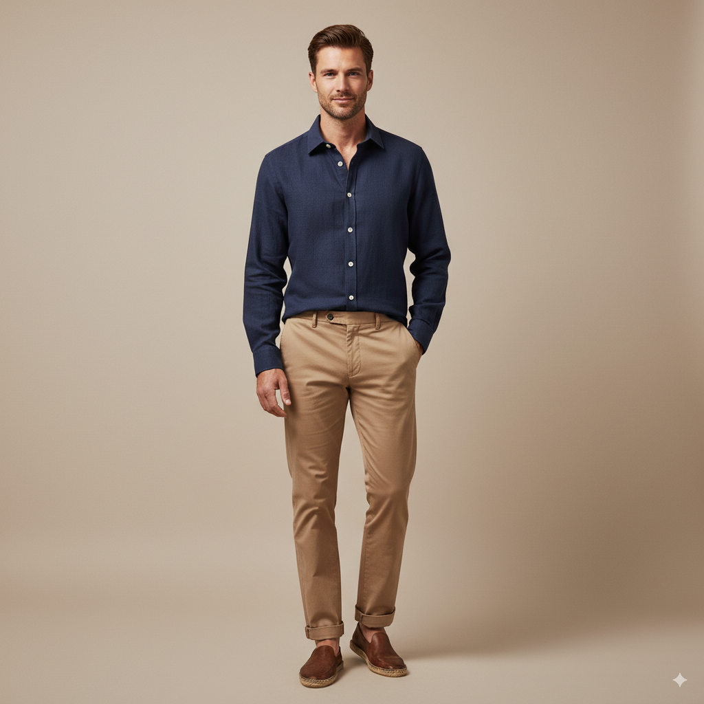 The Linen Summer Shirt – Navy