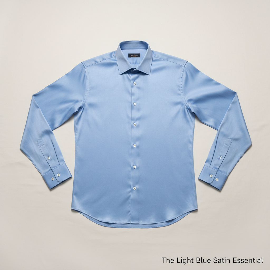 The Light Blue Cotton Satin Essential