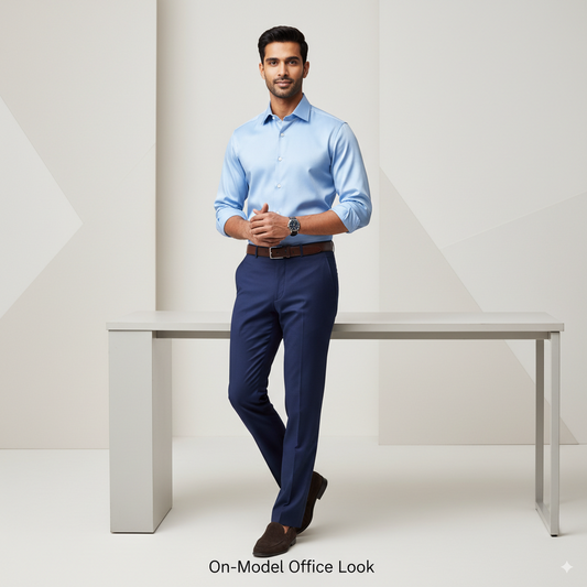 The Light Blue Cotton Satin Essential