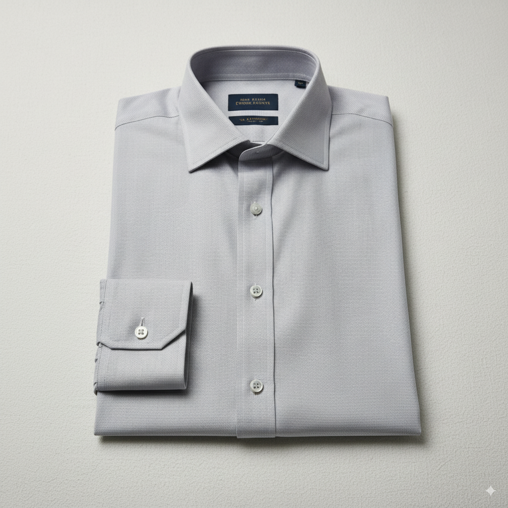 The Grey Satin Micro-Check