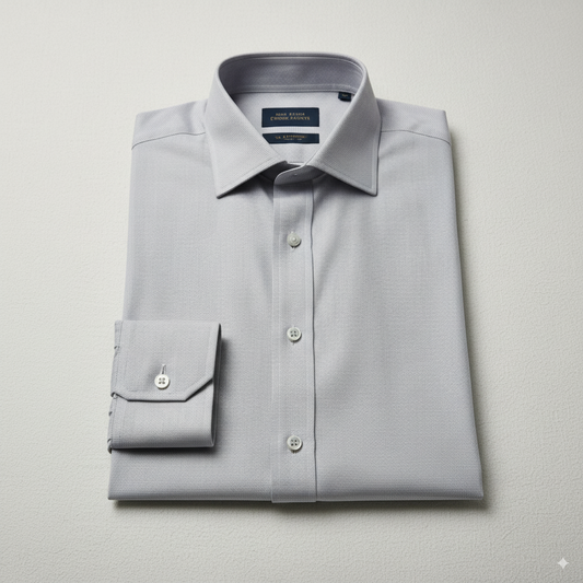 The Grey Satin Micro-Check