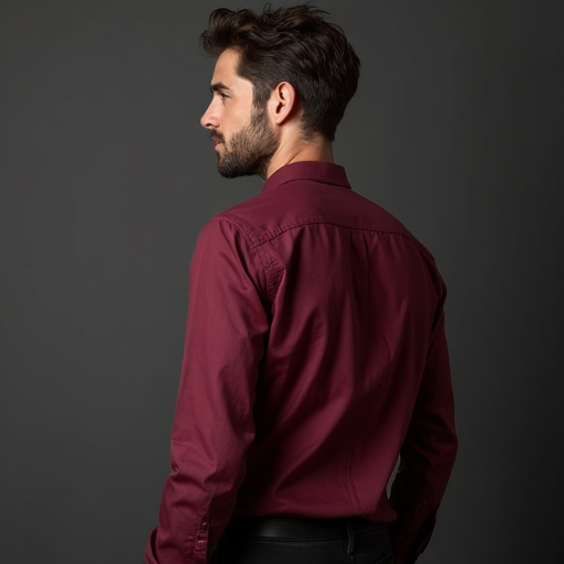The Reserve Burgundy Linen-Cotton Shirt