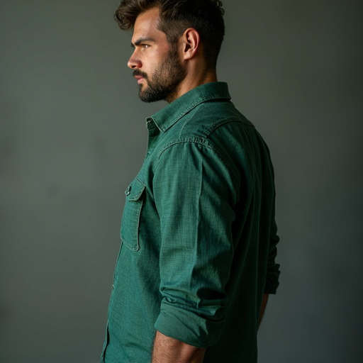 The Fiordland Linen Shirt in Forest Green