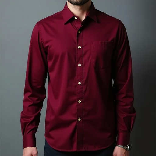 The Reserve Burgundy Linen-Cotton Shirt